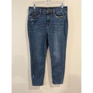 Judy Blue Relaxed Fit Skinny Jeans Medium Wash Distressed Size 11/30